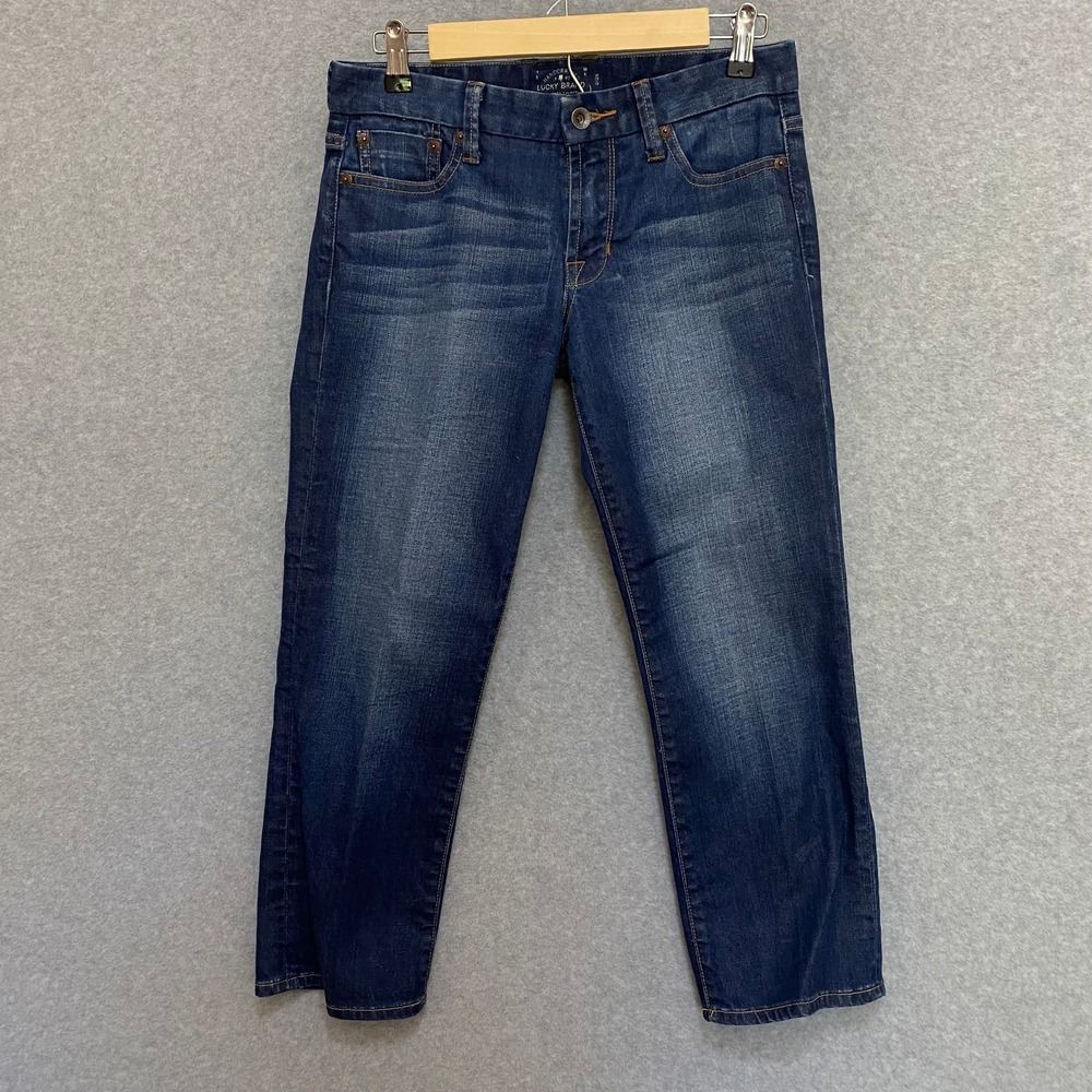 LUCKY BRAND Women's 2/26 Sweet Jean Crop Stretch Cotton Casual Dark Wash Denim
